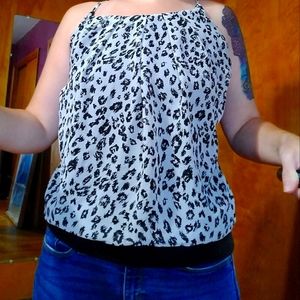 Maurices blouse top animal print
